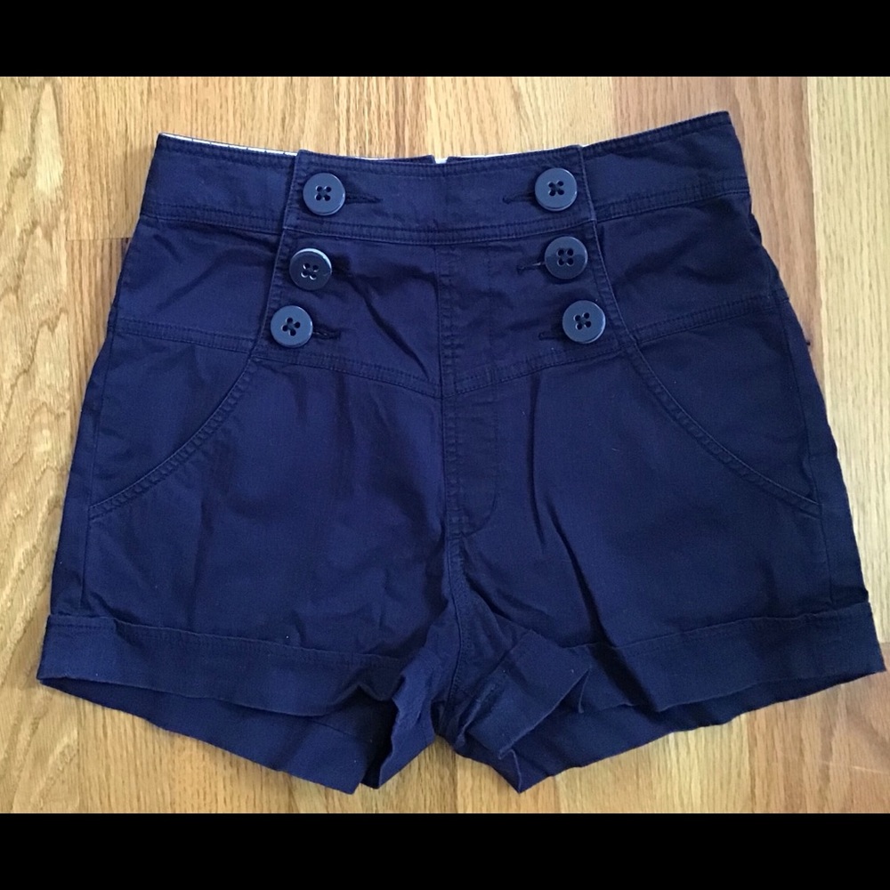 High Waisted navy shorts
